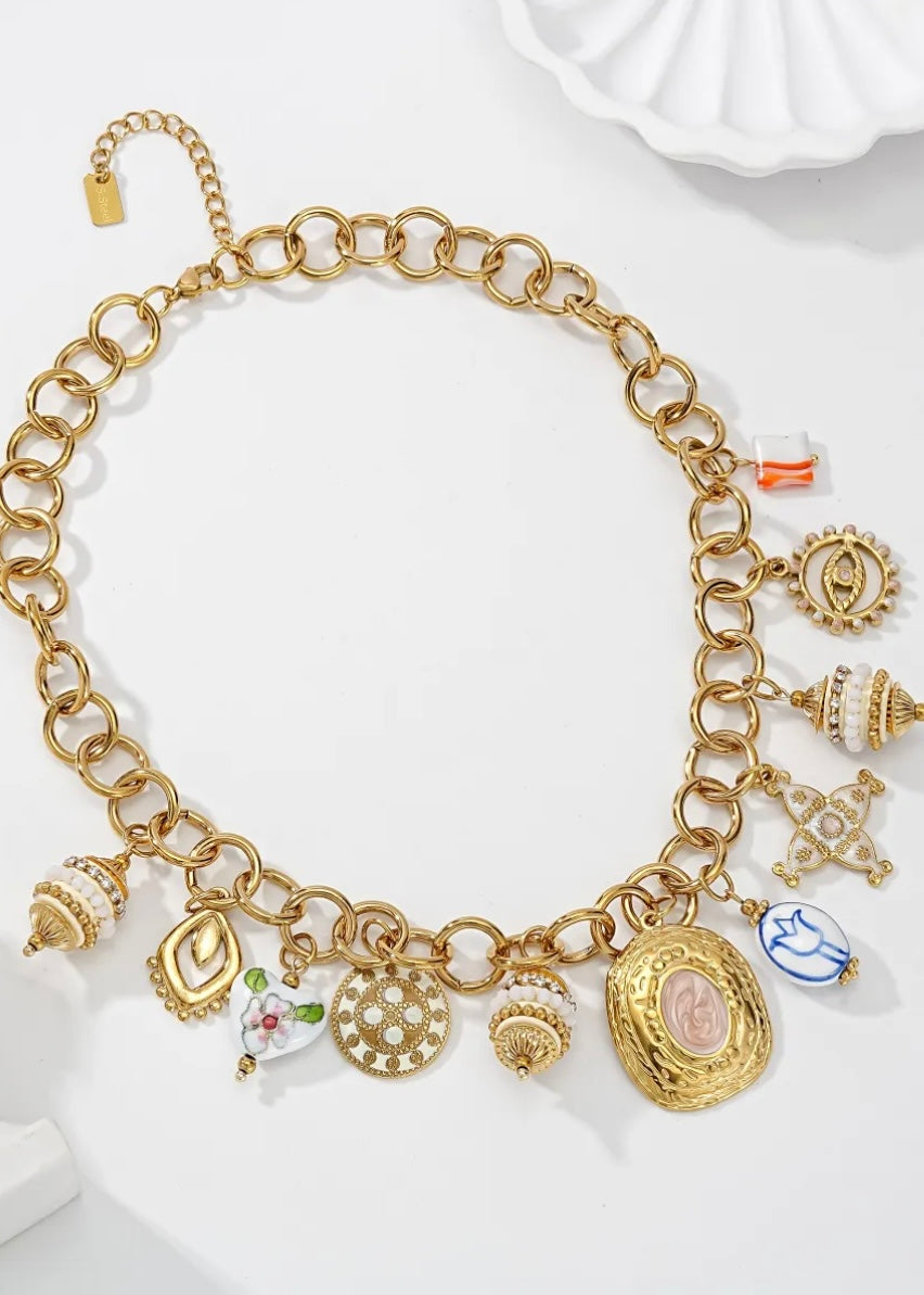 Collier Marbella blanc